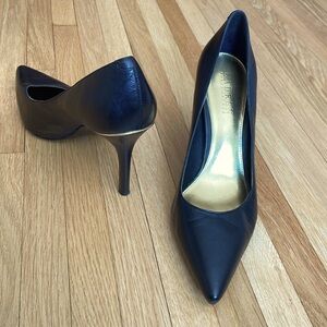 👠 Ralph Lauren Sarina Black Leather Pumps Sz 8.5👠